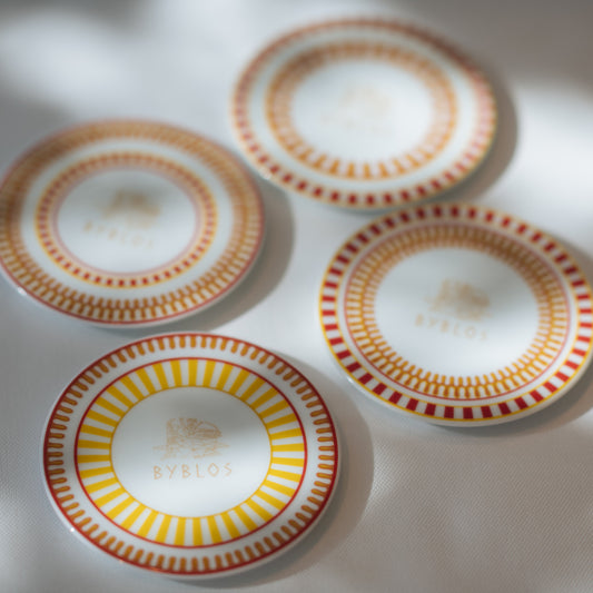 SET DE 4 DESSOUS DE VERRE BYBLOS x GINORI